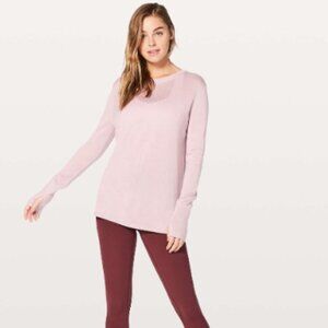 Lululemon Bring It Backbend Sweater in Porcelain Pink, Size 4